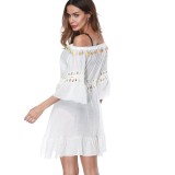 Handmade Crochet Kimono Summer Solid beach Dress