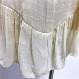 Bikini Cover-Ups Swimwear Women Hand Crochet Beach Smock Summer Oversized Hollow Dresses V Neck Loose Wraps Casual Sun-proof Blouse