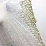 New Women Short Sleeve Dress Solid V Neck Summer Beach Cotton Casual Kaftan Maxi Loose Tops Dresses Plus Size