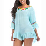 Customize Sexy Ladies Beachwear Kimono beach crochet Dress 