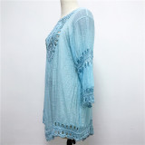 Women Bathing Suit Cover Up Beach Bikini Swimsuit Swimwear Crochet Dress 
