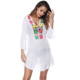  summer beach dresses women knitted cover up beachwear dress