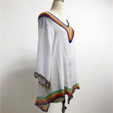new Girls White Summer Bohemian Mini Dress Women Fashion Spring Solid White Mini Casual Clothes Dresses