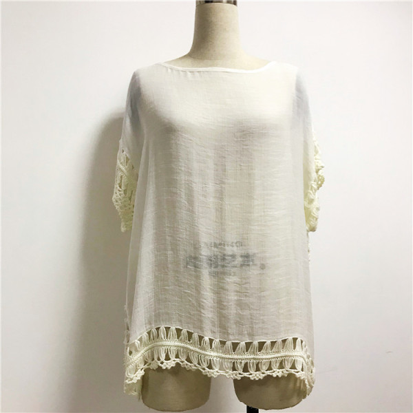 New Women Short Sleeve Dress Solid V Neck Summer Beach Cotton Casual Kaftan Maxi Loose Tops Dresses Plus Size