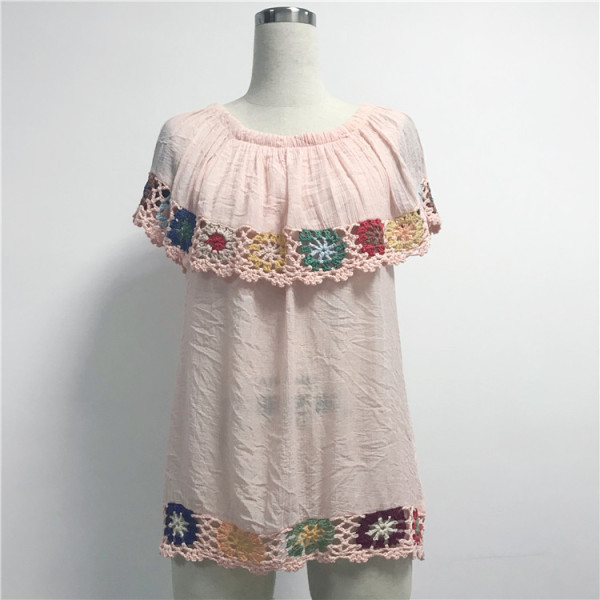 Sexy Ladies Swimwear Bikini Beach Cover-up Blouse Knit Hollow Out Women Sexy Swimsuit Dress