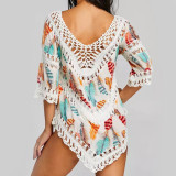 New Hot Fashion Blouse Clothing Women Swimwear Cotton Lace beach Scarf Dress Sexy Swimsuit Beach Shirt Bikini Cover Up Beachwear