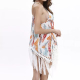 Summer summer women beachwear bohemian clothing bikini smock hand hooks tassel cloak hallow out dress