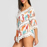 New Hot Fashion Blouse Clothing Women Swimwear Cotton Lace beach Scarf Dress Sexy Swimsuit Beach Shirt Bikini Cover Up Beachwear