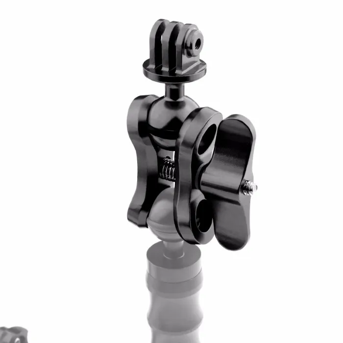 BGNing CNC Diving Lights Ball Head Adapter with Butterfly Clamp Clip for Gopro Hero 13 5 4 Session yi GitUp Action /DSLR Cameras