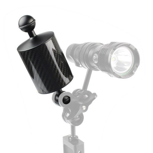 BGNing Carbon Fiber Float Buoyancy Diving Housing Aquatic Arm Extended Bracket Dual Ball Floating Arm Mount Camera Underwater Tray Kit