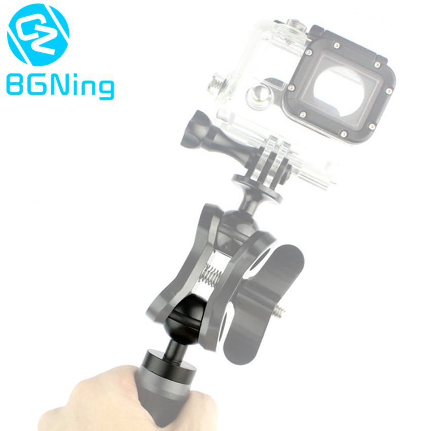 BGNing 360 degree Rotation Flash Bracket Hot Shoe Diving Fill Light Arm Ball Head for GOPRO HERO 6 5 4 Cameras with 1/4 3/8 Screw Hole