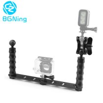 BGNing Dual handheld Diving Kit for GoPro HERO 5 4 Session yi SJCAM with Lights Ball Butterfly Clip Clamp Adapter and LED Fill Light