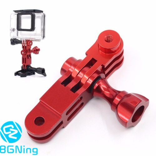 BGNing CNC Aluminum Three-Way Pivot Arm Mount Adapter for GOPRO Hero 1 2 3 3+ 4 5 Session /Yi /SJcam /GitUp /AEE /Sony Action Cameras