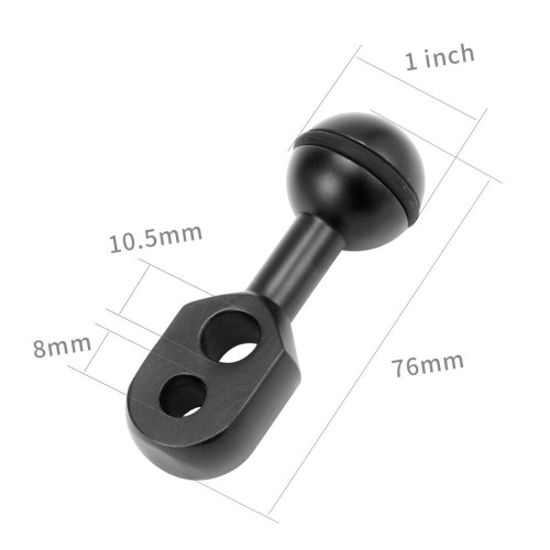 BGNing 1  1 inch Ball to YS Head Clip Arm for Gopro Action Video Camera Light Diving Ball Head Butterfly Clip Adapter Mount Accessories