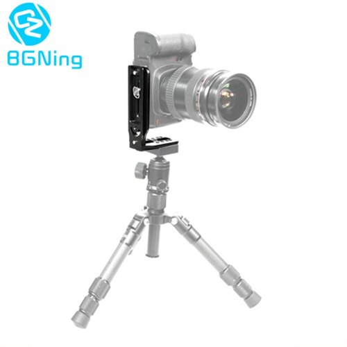 BGNing Universal Quick Release Vertical Shooting L Plate Bracket for DSLR SLR Camera Tripod L Type Support Holder Stabilizer Accessory