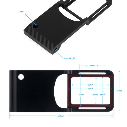 BGNing Camera Gimbal Mount Adapter Switch Plate with Ball Head Handle for Gopro Hero13 7 6/5/4 Session Sports Cam for Osmo Zhiyun Feiyu