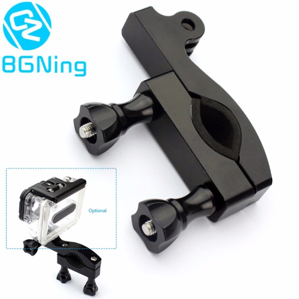 BGNing CNC Riding 12-32mm Bike Motorcycle Handlebar Holder Mounting Adapter for All GOPRO Hero 6 5 4 Session / Yi SJcam Action Cameras