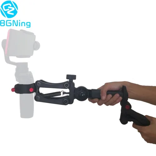 BGNing BOB-M Z-axis Spring Dual Handle Grip Phone Gimbal Holder Arm for zhiyun smooth4 for DJI OSMO 2 /MOZA Mini-mi /feiyu Stabilizer