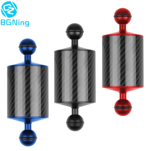 BGNing Carbon Fiber Float Buoyancy Aquatic Arm Dual Ball Floating Arm Diving Camera Tray for Gopro /xiaoyi /EKEN for DJI OSMO Action