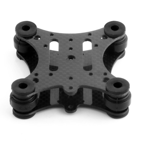 BGNing Carbon Fiber Anti-vibration Plate & Rubber Balls PTZ for Gopro Action Cams for DJI Phantom 1 2 FPV Drone Quadcopter Gimbal Mount