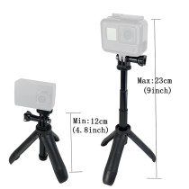 BGNing Mini Extension Pole with Tripod Desktop Mini Selfie Stick Bracket for Gopro Hero 5/6/7 Sports Camera
