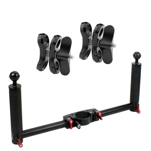 BGNING Double Handle Photo Stabilizer Removable Portable Photography Accessories Clamping Pipe Diameter 44~40 For Crane 2/2PRO