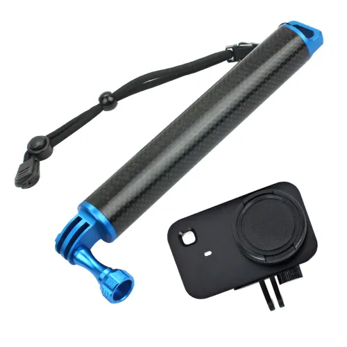 BGNING Sports Camera Accessories Carbon Fiber Floating Hand Grip Buoyancy Rod Pole Selfie Stick Monopod for Gopro DJI Osmo Action Xiaoyi Tencent EKEN and Other Photography Equipment