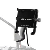 GUB G-91 Bicycle Electric Motorcycle Scooter Aluminum Alloy Bike Phone Mount With USB Charging Stable Phone Holder