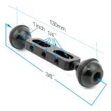BGNING CNC Aluminum Alloy Diving Lighting Arm Bracket Stabilizer Adjustable Extension Rod Screw Active Ball for Gopro/Osmo Action/Xiaoyi/Tencent EKEN Underwater Diving Photography