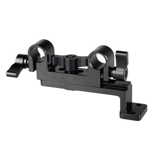 BGNING Camera 15mm Dual Rod Clamp w/ Vertical Connecting Plate for DSLR Battery Plates