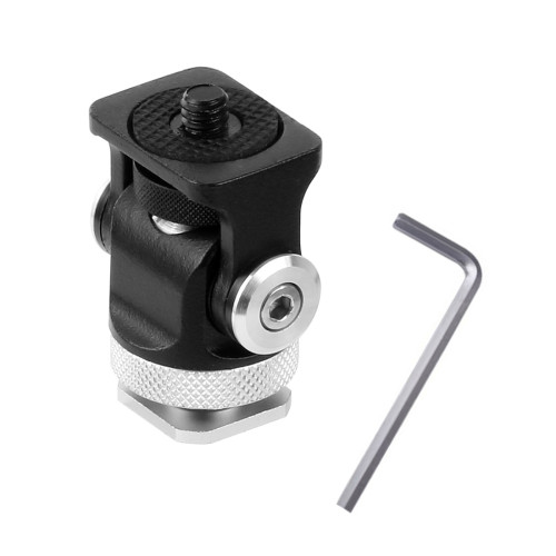 BGNING Portable 180 Wheel Snail Monitoring Tripod Adapter Hot Shoe Stabilizer Bracket Stand Holder