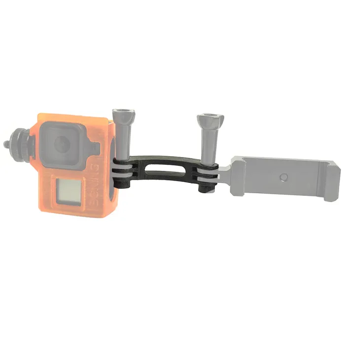 BGNING 3D Printing PLA Short Bending Rod Extension Arm Double-headed Clover M5 Card Sot Helmet Bracket Extension Bending Rod for GOPRO / SJCAM / Xiaomi / DJI Sports Cameras​
