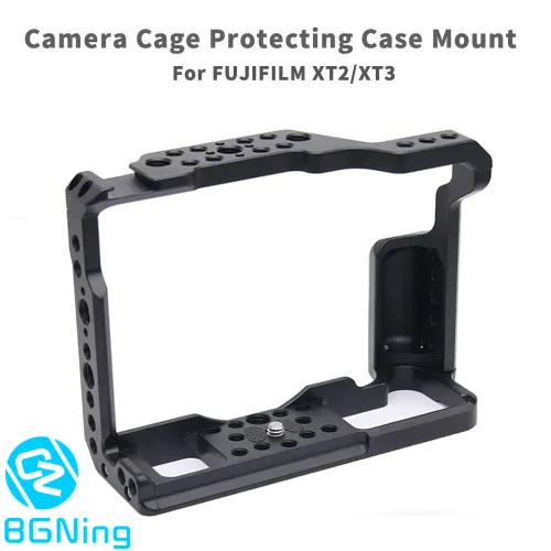 BGNing CNC Aluminum Camera Cage for Fujifilm X-T3 /XT3 /XT2 /X-T2 DSLR Photography Stabilizer Rig Protective Case Quick-release Support