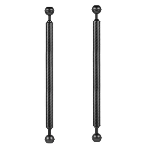 BGNing Carbon Fiber 1  Dual Ball Head 5/8/10/12inch Extension Arm D20mm Handheld Tripod Selfie Stick Camera Waterproof Mount