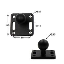 BGNing Aluminum Motorcycle Round/Square Mounting Base with Rubber 1 inch Ball Head for Gopro DSLR for Ram Mounts for Garmin Smartphones