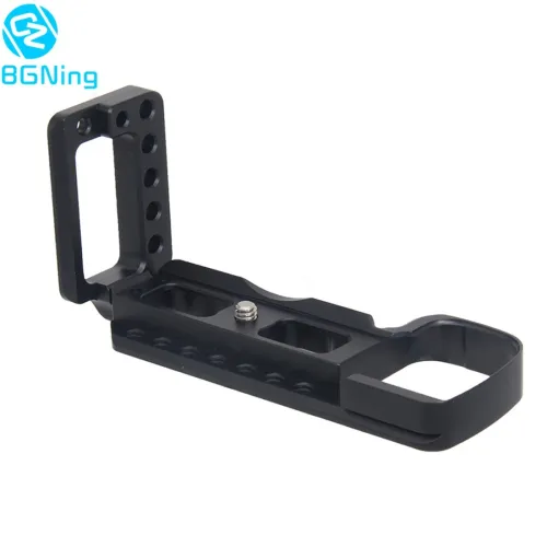 BGNing CNC Aluminum Vertical Shoot Quick Release L Plate Bracket Holder Hand Grip for Sony A6400 Dslr Camera Support With Cold Shoe