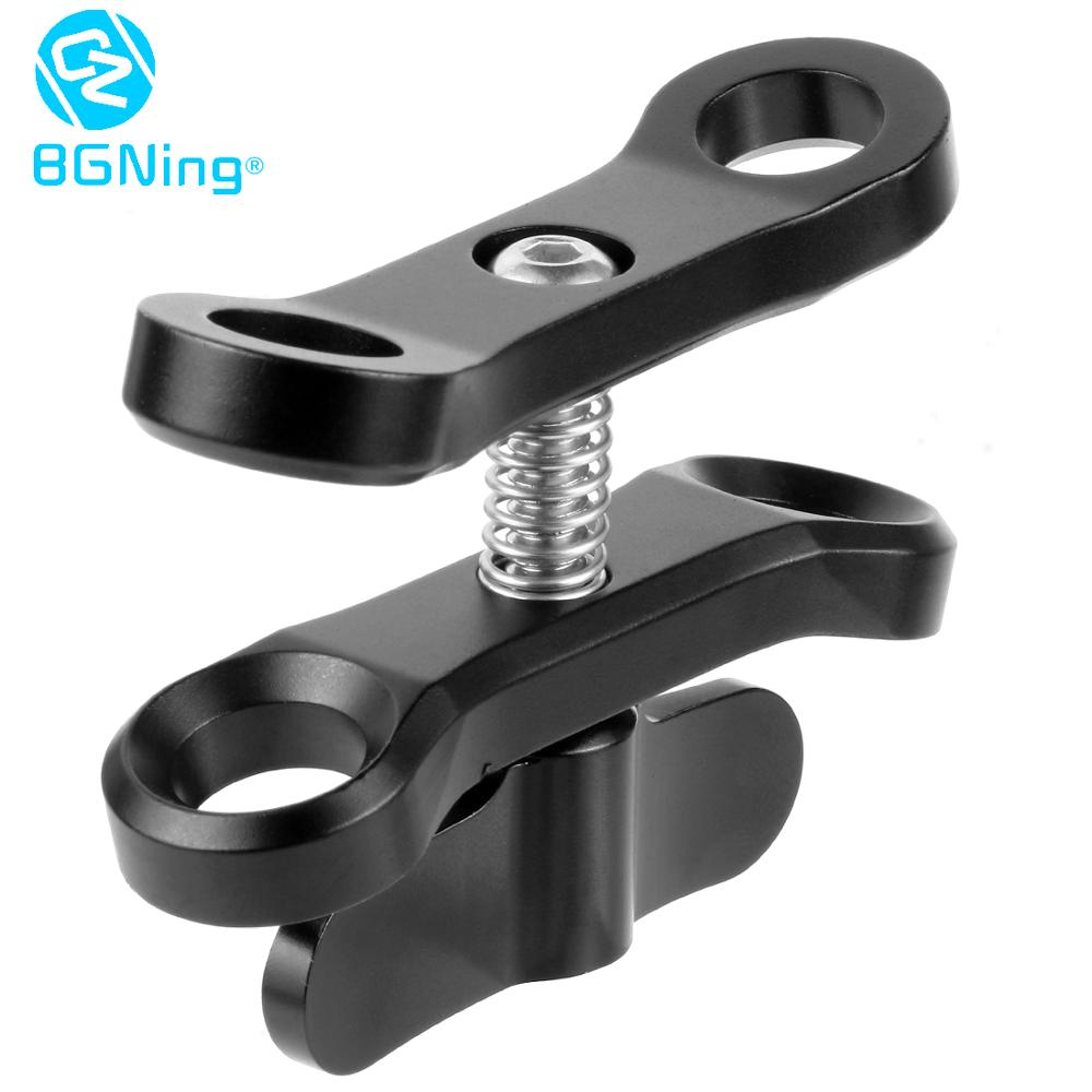BGNING Aluminum 1inch Ball Head Clamp CNC Diving Waterproof Upgrade Extended Butterfly Clip for GoPro SLR Underwater Photography