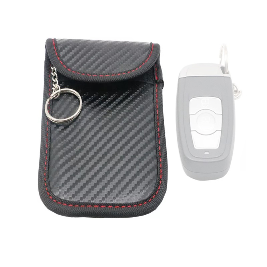 BGNING Faraday Card Car Keys Case FOB Signal Blocker Bag RFID Shielding Key Credit Card Bags Organizer for Privacy Protection BAG1042