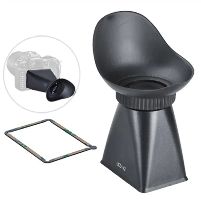 BGNING V3 3:2 SLR Camera LCD Viewfinder Magnifier Expansion Cover LCD Screen Camera Magnifying Viewfinder Sunshade