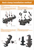 BGNing 10pcs Universal Mobile phone bracket Motorcycle bicycle riding metal phone Holder for 4.7-7.12 inch Cellphones