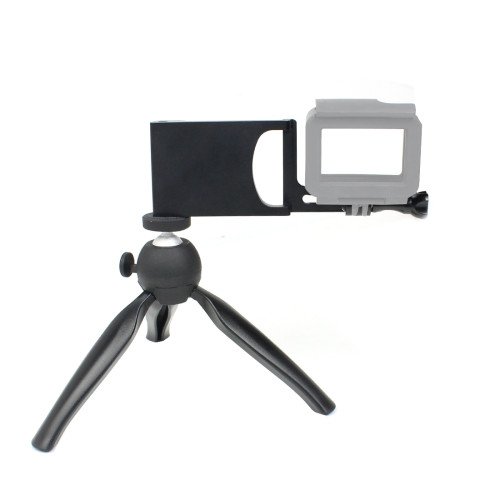 BGNing Aluminum Gimbal Splint Adapter Plate with Mini Tripod Mount for GOPRO8 GOPRO MAX DJI MOZA Action Camera Selfie Device