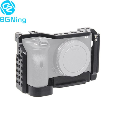 BGNing Aluminum Camera Cage for SONY A6600 DSLR Rig Protective Case 1/4 Thread Hole to Top Handle Monitor Mic LED Light Cold Shoe Mount