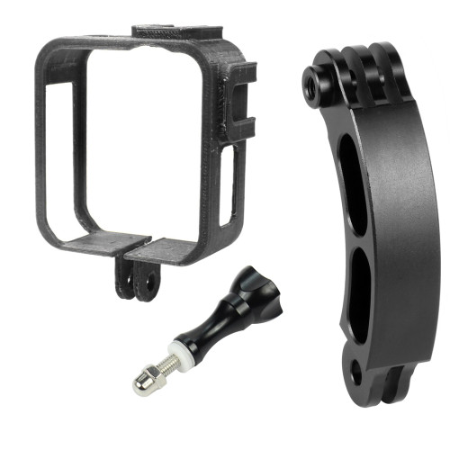 BGNing 3D Printed PLA Camera Protective Frame with Extension Arm Helmet Bracket Bend Bar for Gopro MAX Camera
