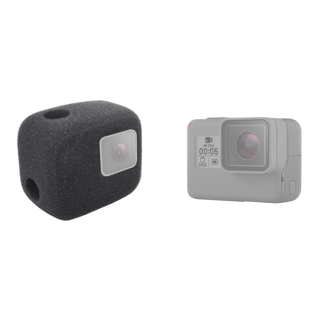 BGNing Windproof Cover High Sponge Sound Absorbing Cotton for GoPro 8 Portable Camera Accessories Cover