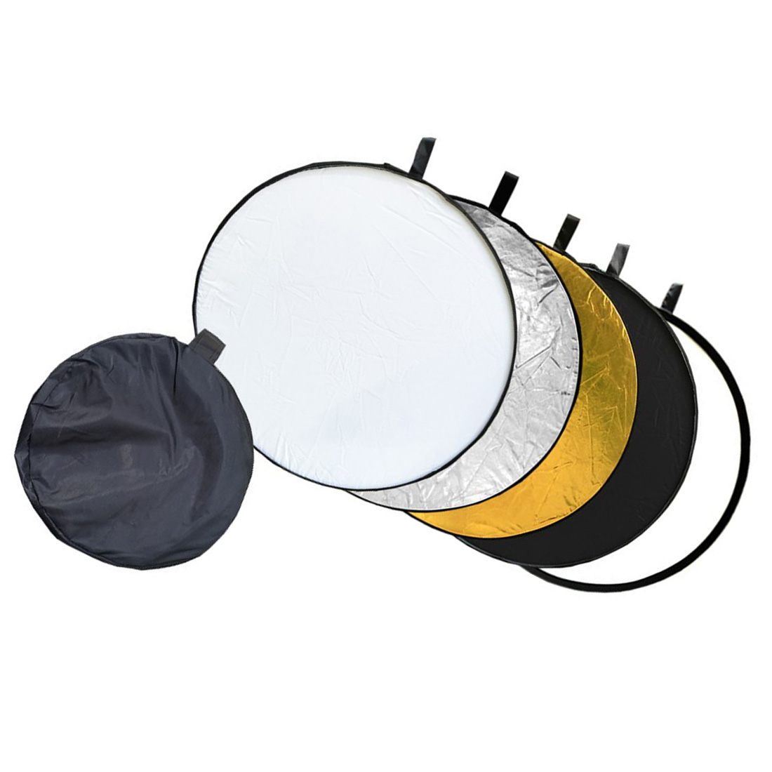 BGNing 60cm 80cm 110cm 5 in 1 Reflector Photography Collapsible Light Spotlight Flash Reflector Photo Studio Accessories