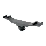 BGNing Aluminium Alloy Photography Double Cold Shoe Mount Extension Bar Dual Bracket for Mic Led Light Tripod Video Vlog DV DSLR Camera