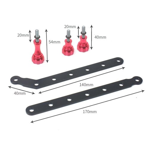BGNing CNC Helmet Selfie Stick Extension Rods Adjustable Mount Arms with Colorful Screws for Insta360 ONE R Action Cameras Accessories