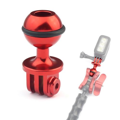 BGNing Aluminum 1  inch Ball Head Mount w/ 1/4  3/8  M5 Thread Screws Hole for Underwater SLR Camera Bracket Tripod Clip Adapter