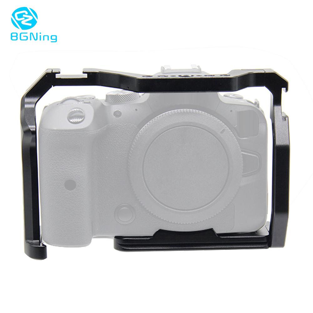 BGNing Aluminum Alloy Camera Cage for Canon EOS R5 R6 Protective Frame SLR DSLR Video Rig with 1/4  Inch Screw Holes