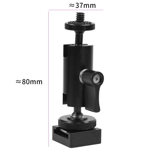 BGNing SLR Cold Shoe Mount with 1/4  Screws 360rotation Magic Arm for Insta360 ONE R for Gopro 9 8 for OSMO Action Camera Photography